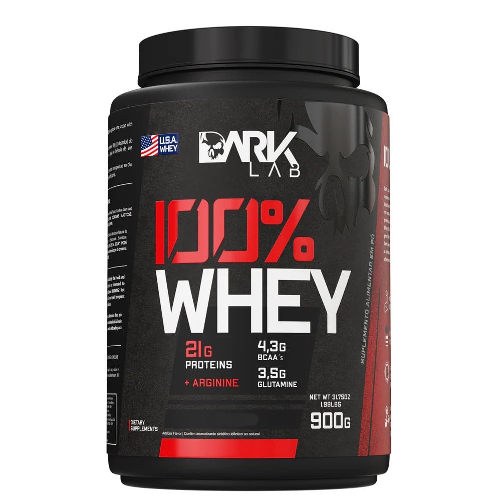 Whey 100% Concentrado Pote 900G Dark Lab (Gelato Di Latte)