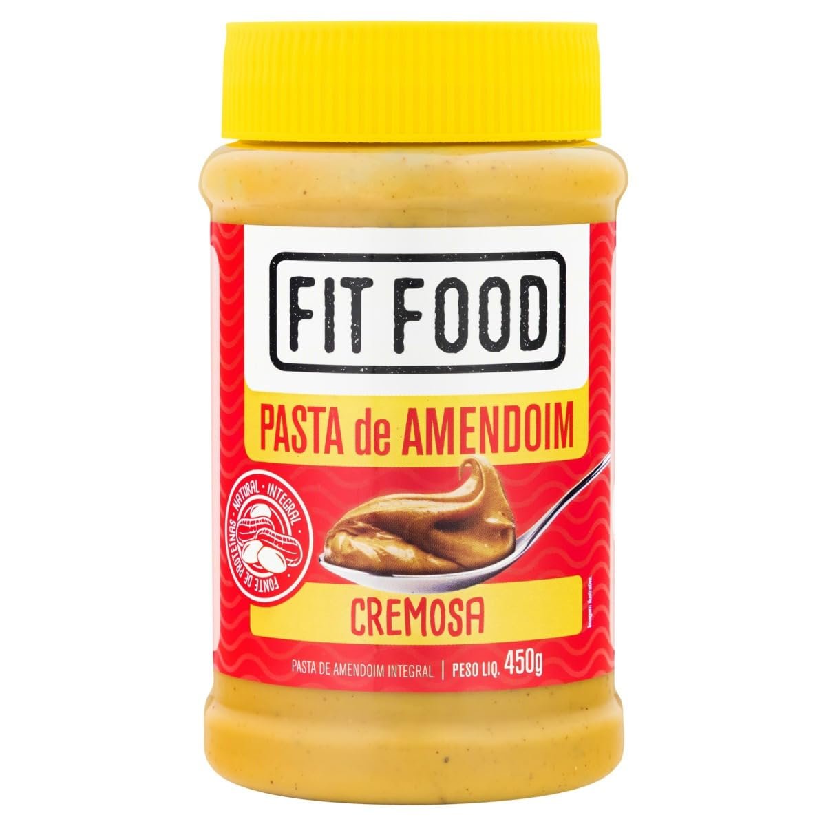 Pasta de Amendoim Fit Food Cremosa, Baixo Teor de Carboidratos, 450g