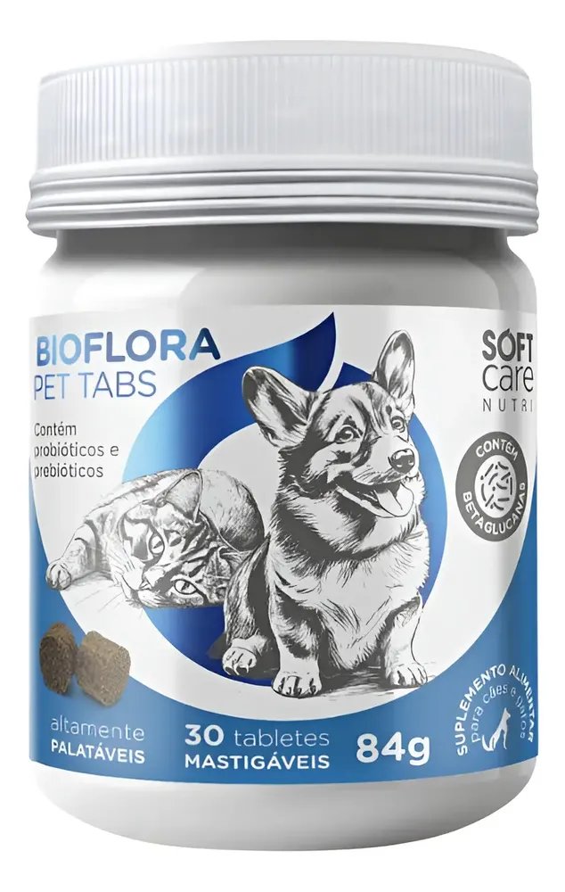 Bioflora Pet Tabs Soft Care Nutri - 30 Tabletes Mastigáveis
