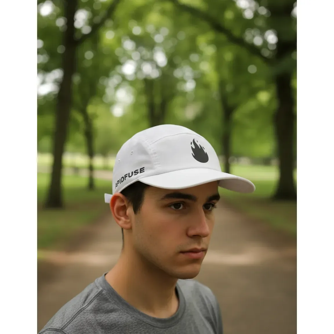 Boné Running Rapid Fuse - Baixa Pace Corrida Branco Un Lisa