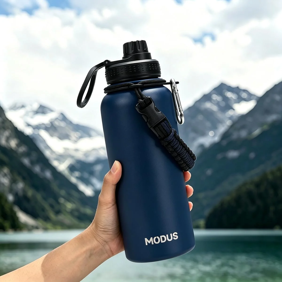 MODUS Garrafa Térmica 950ml – 24h Gelada, Alça Paracord
