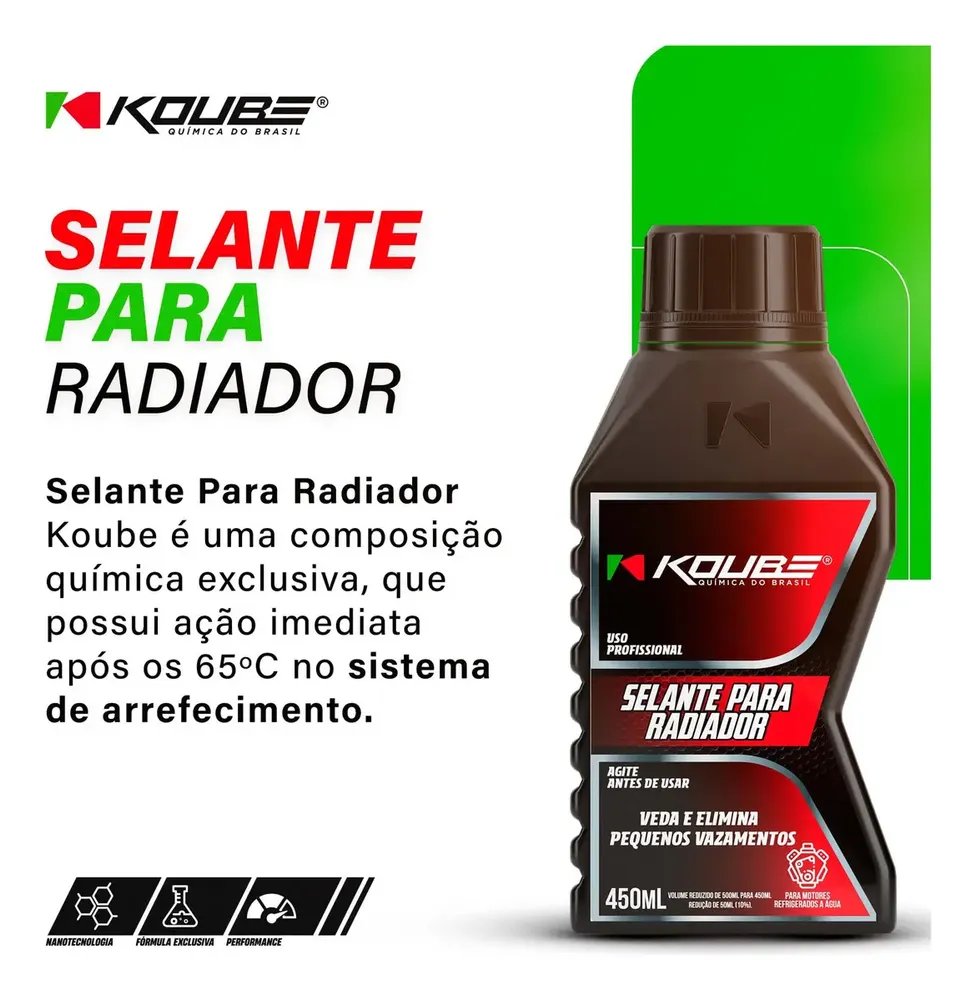 Selante Para Vedar Vazamento Radiador Pro 450ml Koube Original