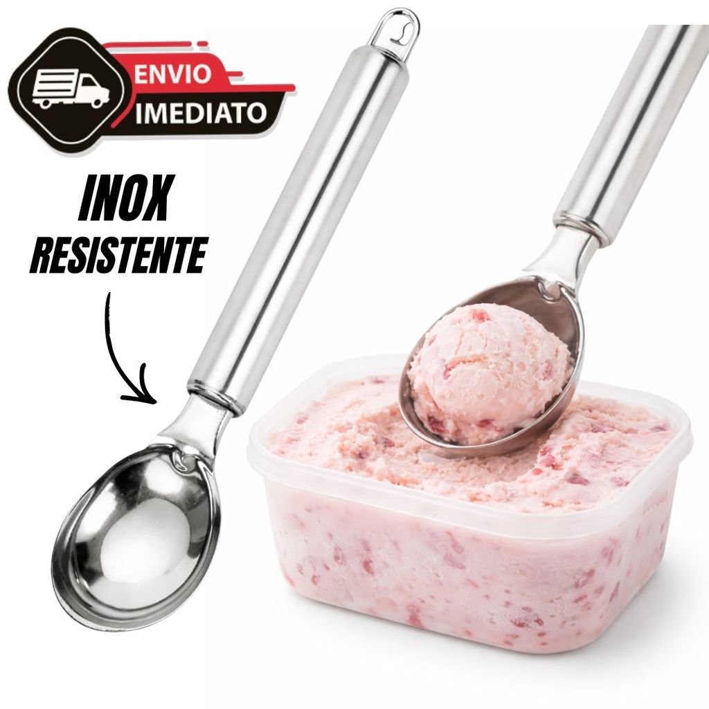 Colher Pegador de Sorvete em Aço Inox Reforçado | Utensílio de Cozinha para Açaí e Sobremesas