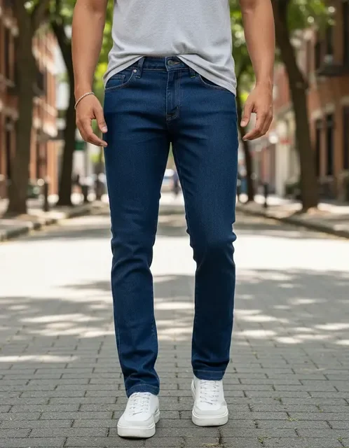 Calça Jeans Masculina Slim Com Lycra Premium Bamborra