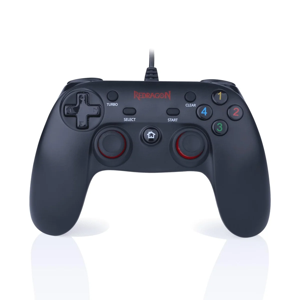 Controle Gamer Redragon Saturn Preto USB com Vibração G807