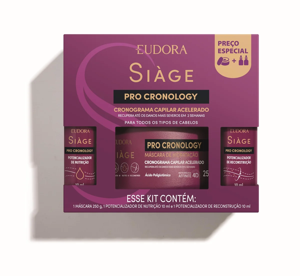 EUDORA SIÀGE KIT MÁSCARA + 2 POTENCIALIZADORES PRO CRONOLOGY