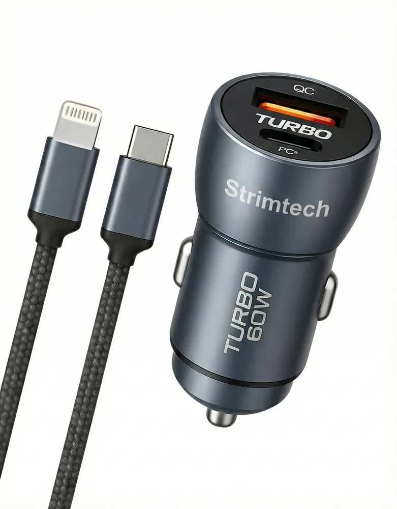 Kit Tomada Usb Veicular Carregador Turbo 60w Carro Plug Acendedor iPhone Ios Portátil Rápido Embutir Cinzeiro Extensão 2 Saídas Pro