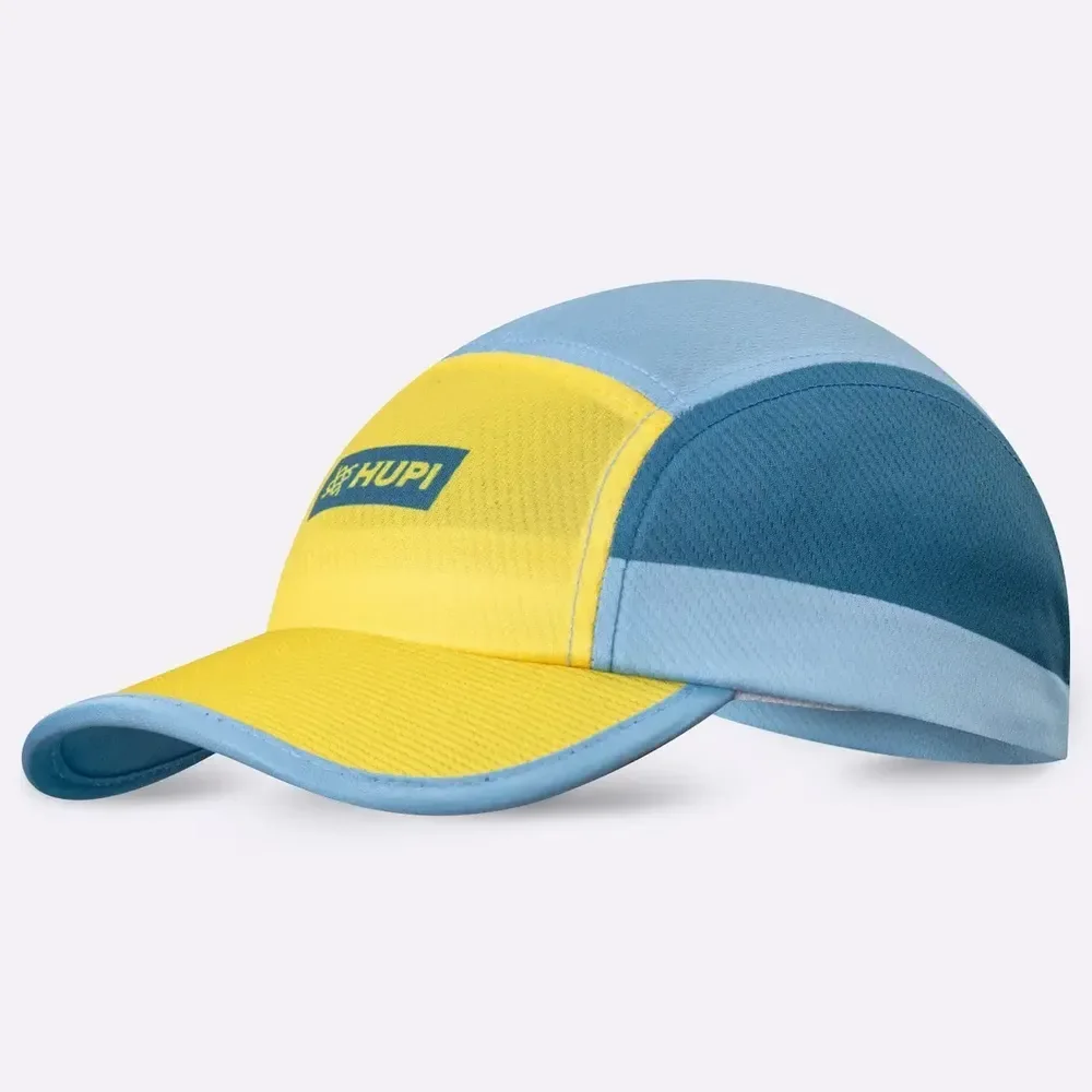 Boné Para Corrida Hupi Run Unissex Azul/amarelo Azul/amarelo Único Liso