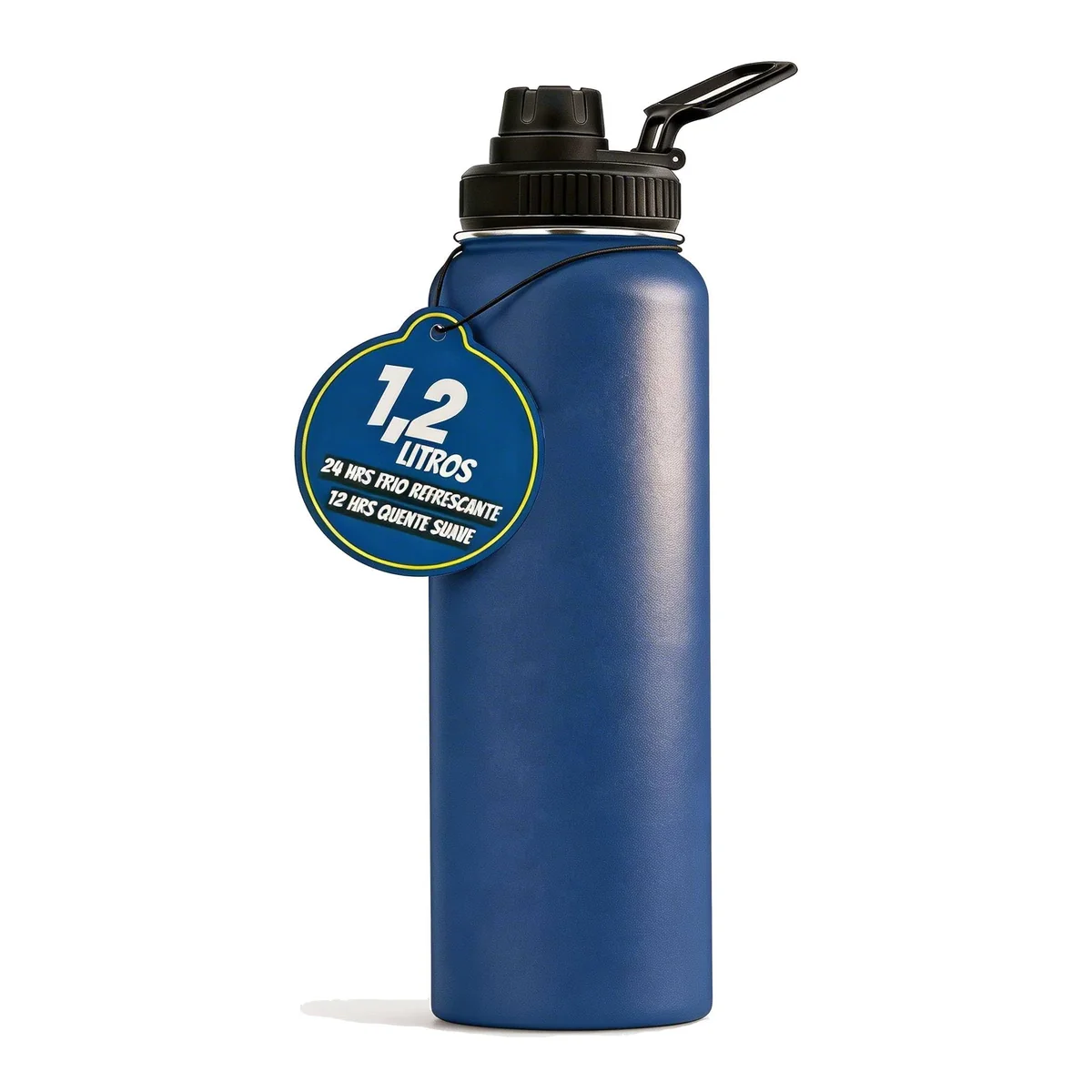 Garrafa Termica 1200ml Esportiva De Aço Inoxidável Com Isolamento A Vácuo De(Azul)