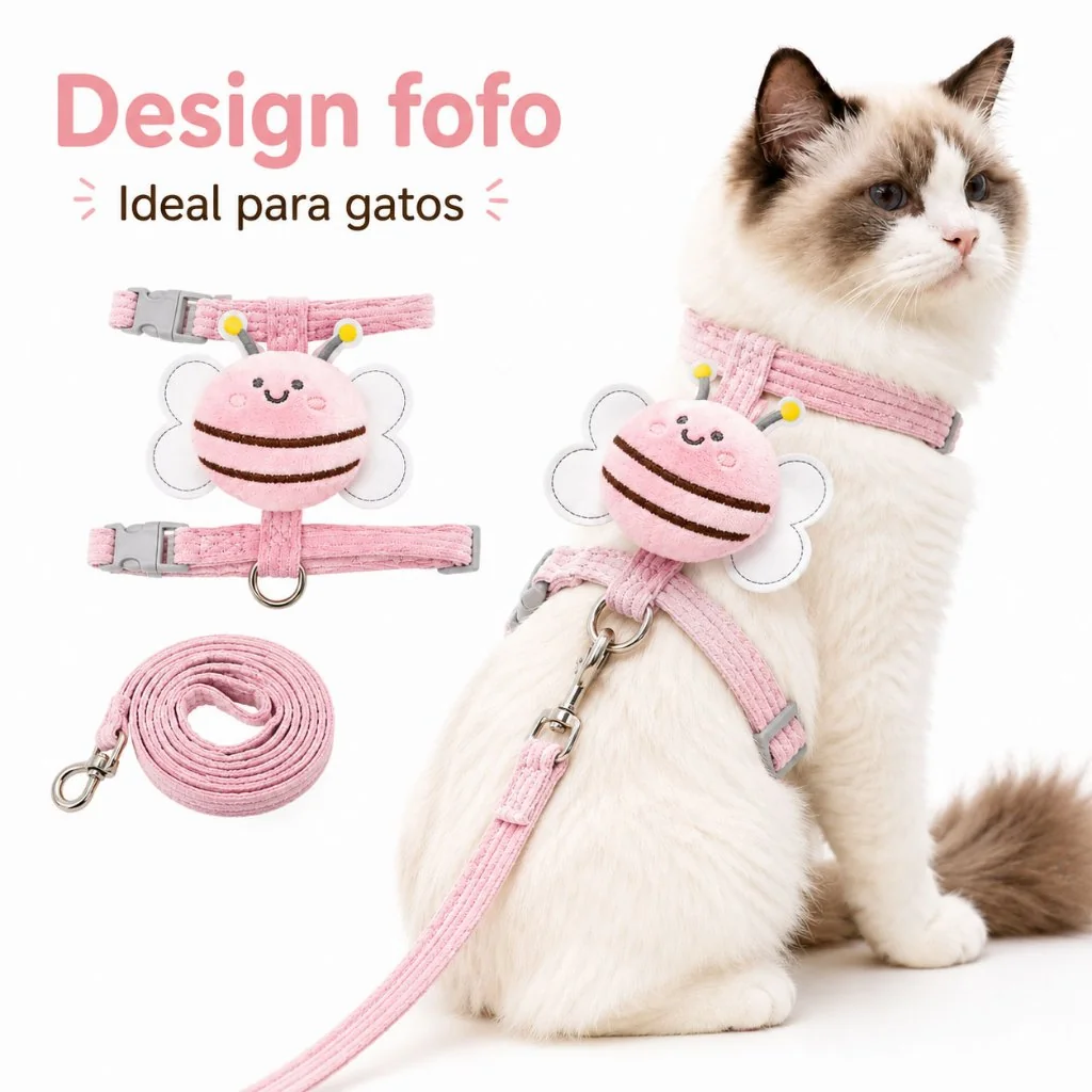 Coleira de Abelha Colorida para Gato e cachorro pequenos e outros animal de estimacao