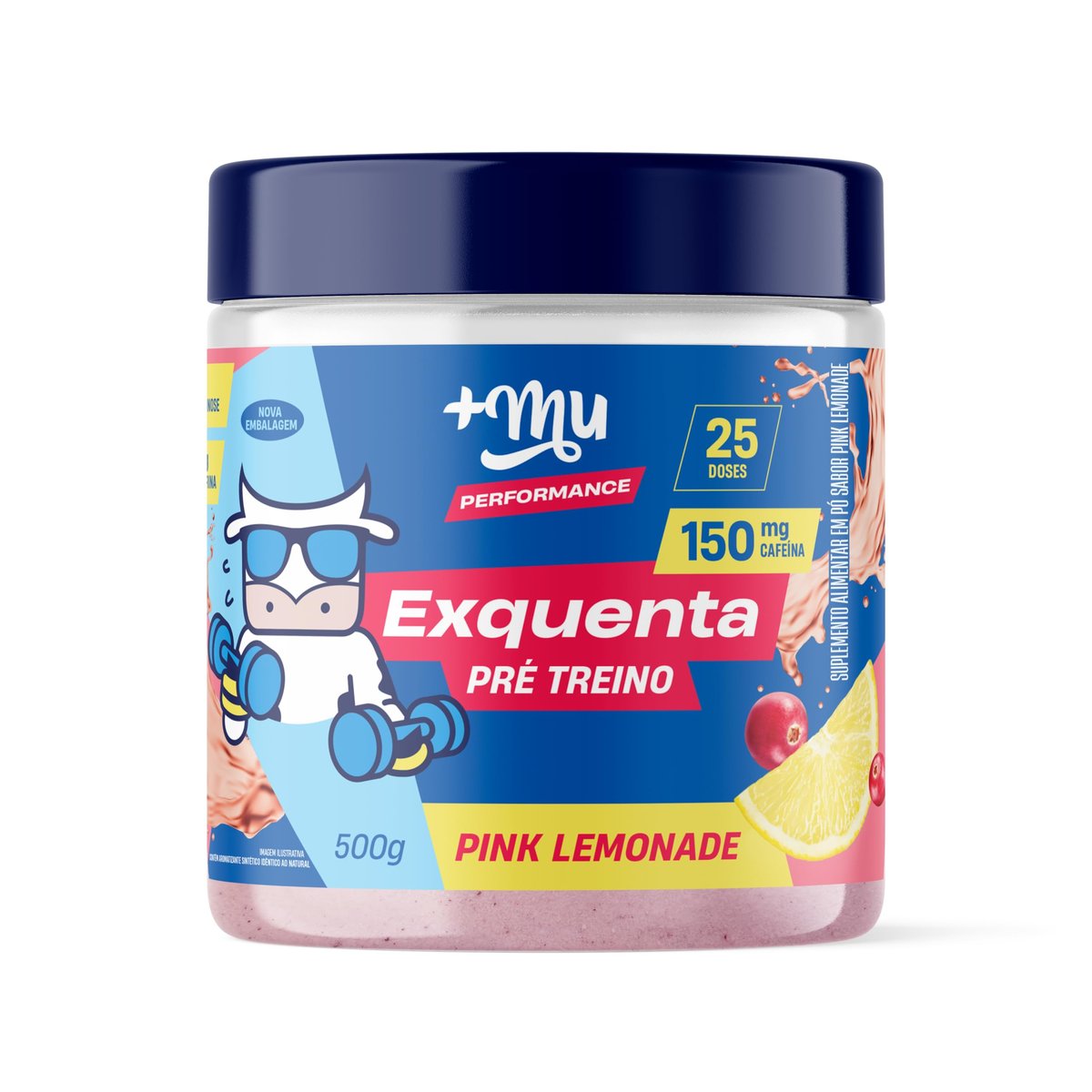 Pré treino +Mu Exquenta Sabor Pink Lemonade - 500g
