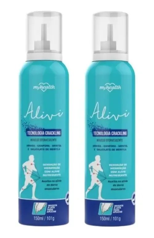 2 Mousse Efervescente Alívio De Dor Muscular Massagem 150ml Mentol
