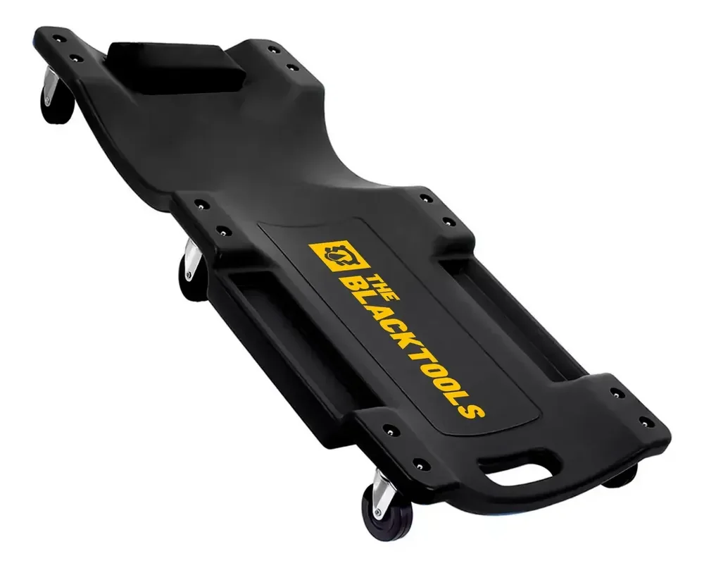 Carrinho Tipo Esteira Para Mecânico Profissional Com Encosto BTE2000 The Black Tools