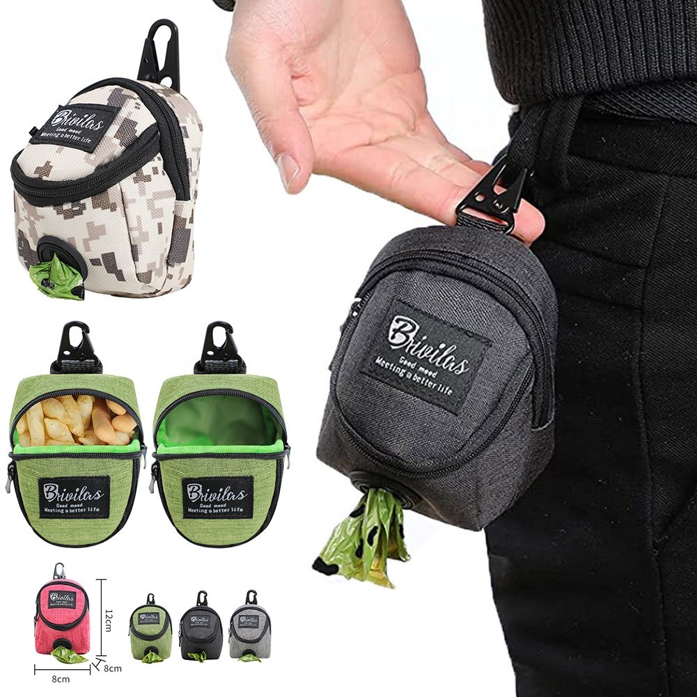 Bolsa Para Cães De Estimação Dispensador De Saco De Cocô Durável Sacos De Treinamento Portáteis Multifuncionais Alimentação Cachorros Ao Ar Livre