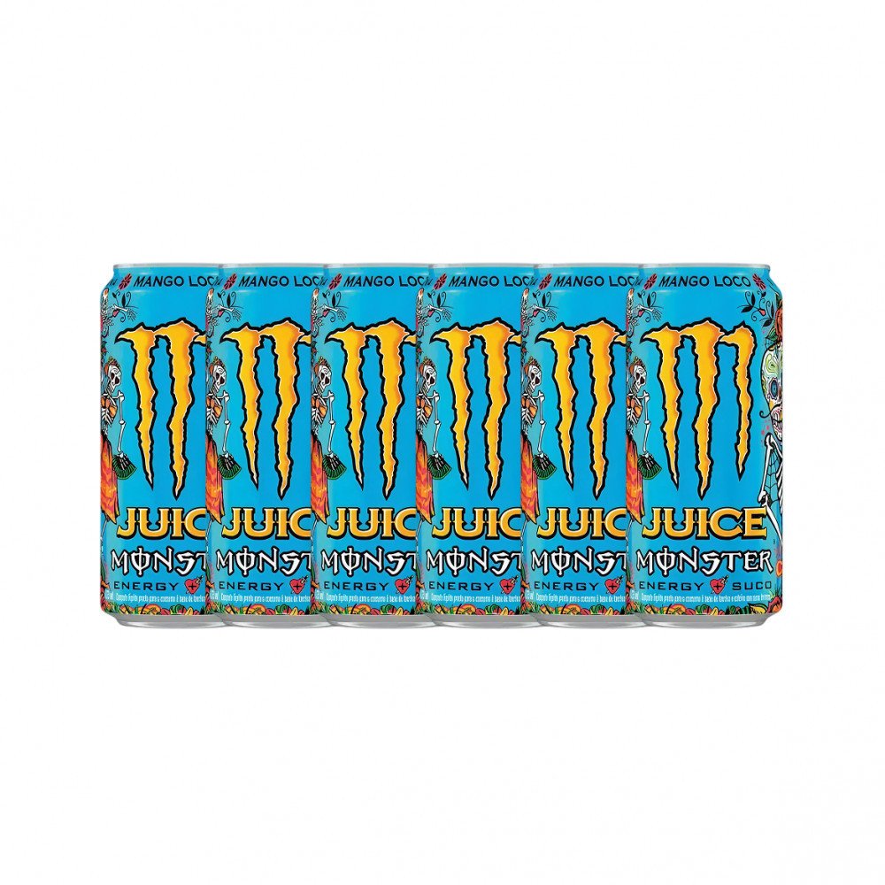Kit com 6 Energético Monster Mango Loco Lata 473ml