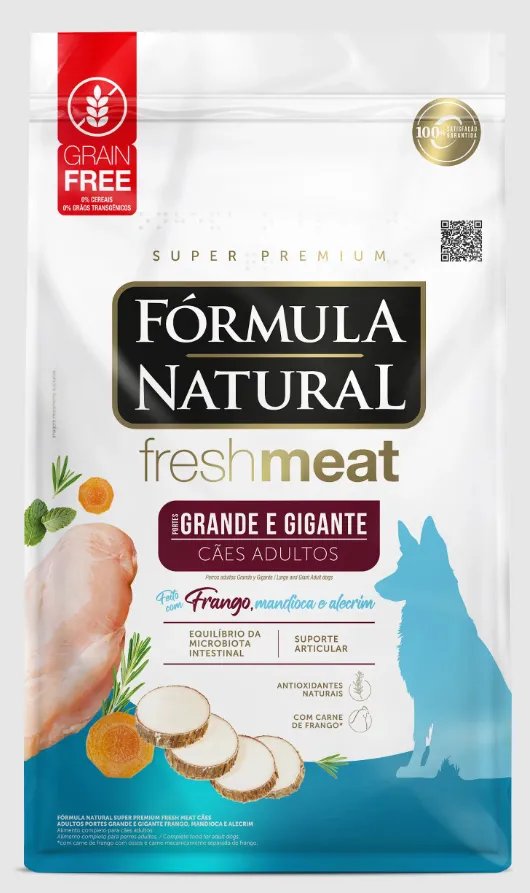 Ração Fórmula Natural Fresh Meat Adulto Grande Gigante 12kg Frango