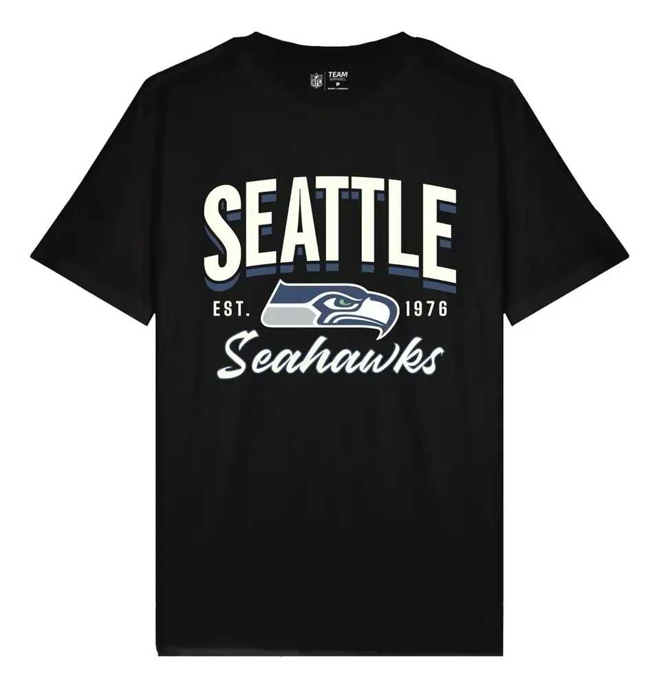 Camiseta Nfl Seattle Seahawks Team Culture Sport America Preto G