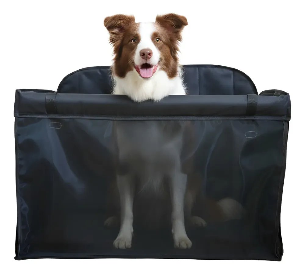 Assento Cadeira Carro Para Cães Porte Grande Até 40kg Pets Preto
