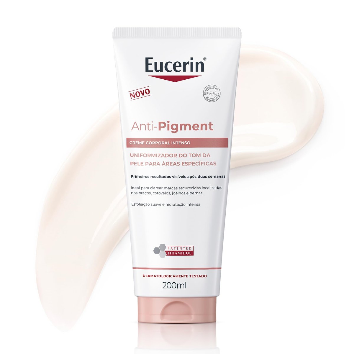 EUCERIN Creme Corporal Antimanchas Intenso 200ml, Anti-Pigment, Clareador Joelho, Coxa e Cotovelo, Thiamidol