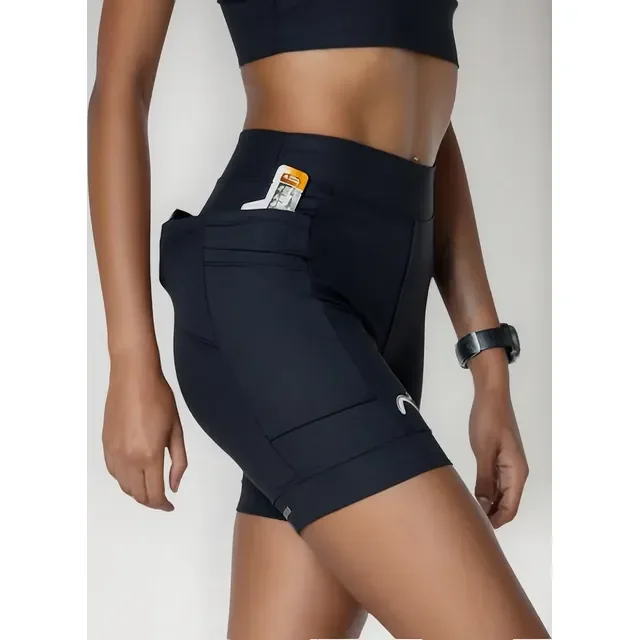 Bermuda Feminina 6 Bolsos Snugg Fitness Alta Compressão