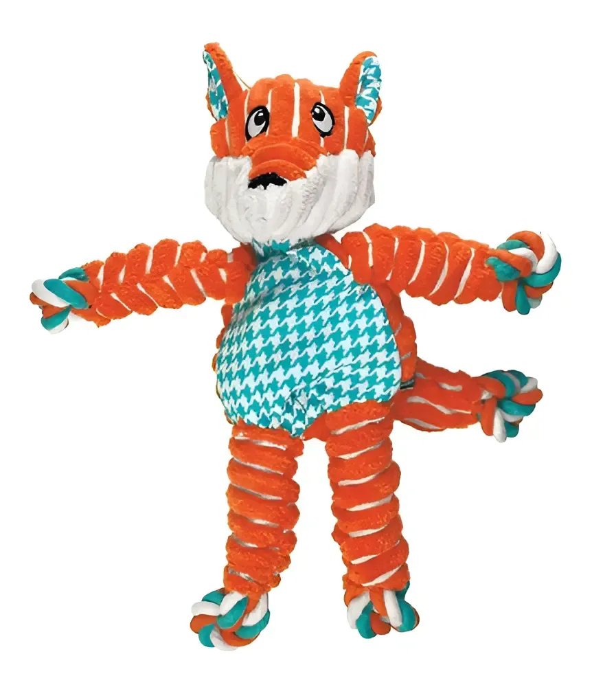 Brinquedo de Pelúcia para Cão Kong Floppy Knots Raposa com Som