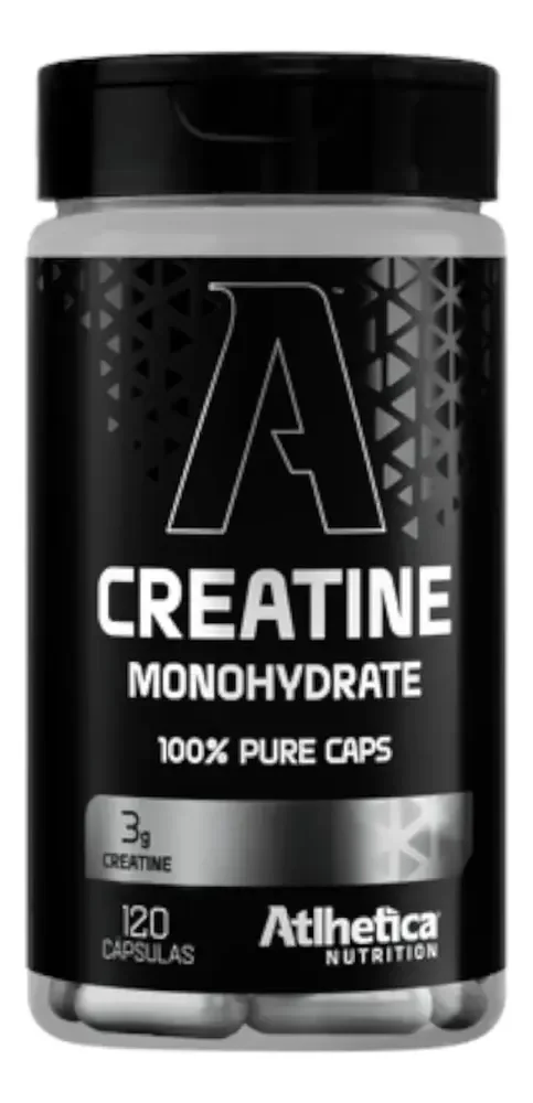 100% Creatina Monohydratada Atlhetica Nutrition 120 Capsulas Neutro