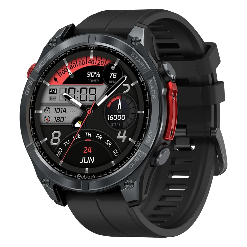 Zeblaze Stratos 4 Smartwatch Relogio Inteligente Masculino Relógio Inteligente, GPS 170+Esportivo, 5ATM a Prova d'Agua, Chamadas Bluetooth,Android Smart Watch for Android IOS