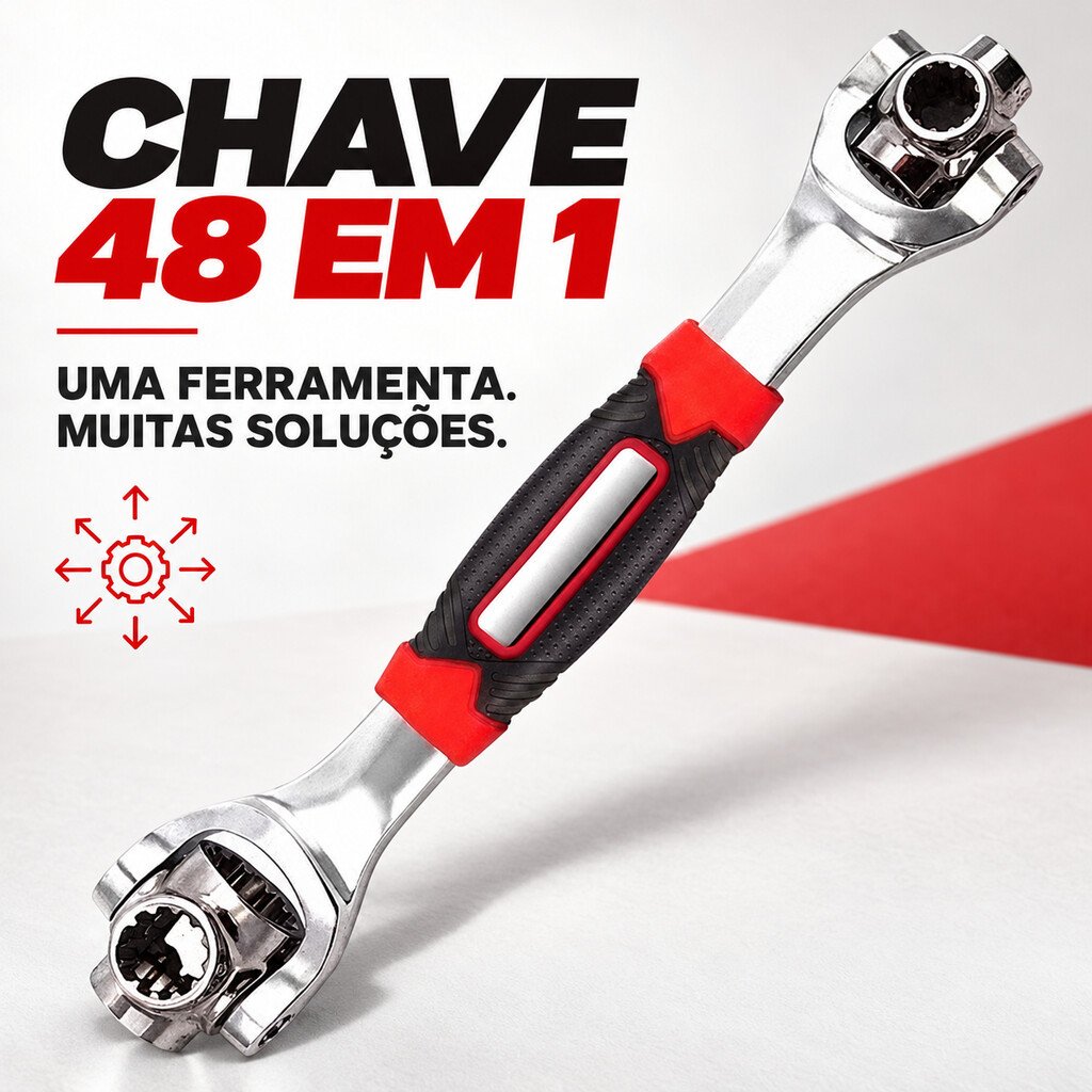 Chave Multiuso Coroa do Role  48 Em 1  chave Soquete  360º Chave Grifo Universal Chave Grifo