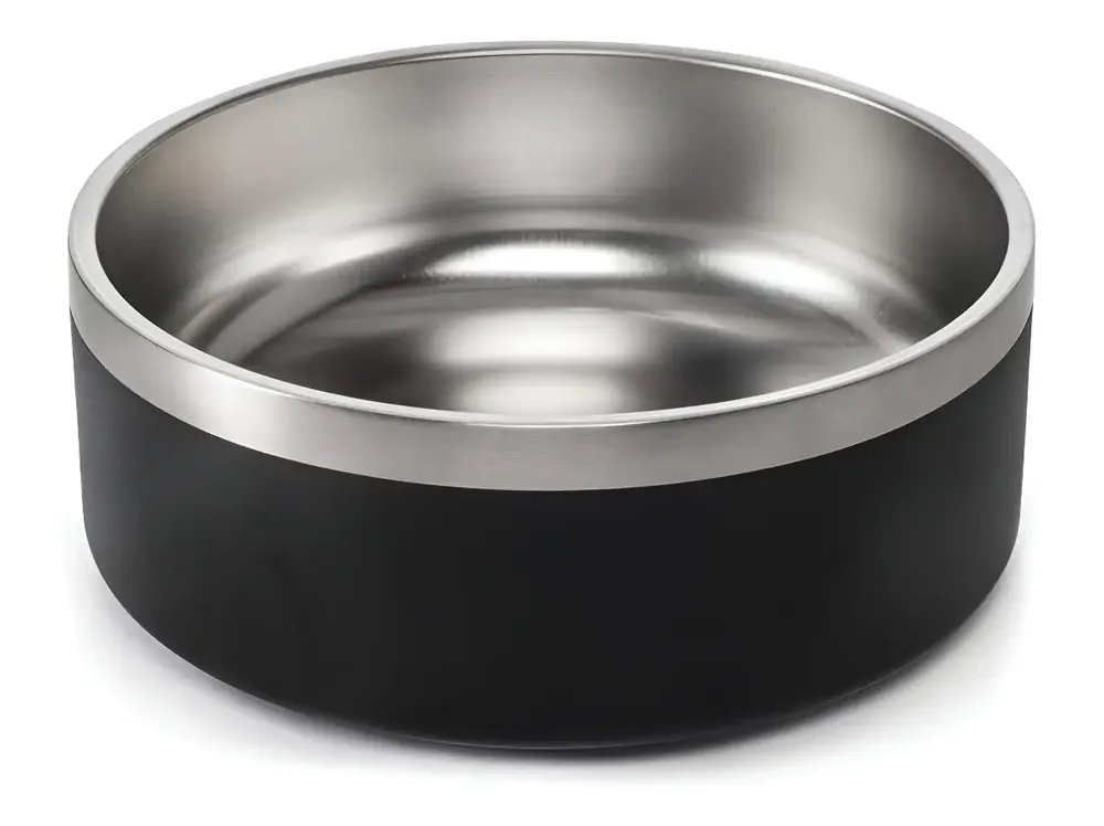 Comedouro Pet Madog Inox Antiderrapante 1l (ração / Água) Cor Preto