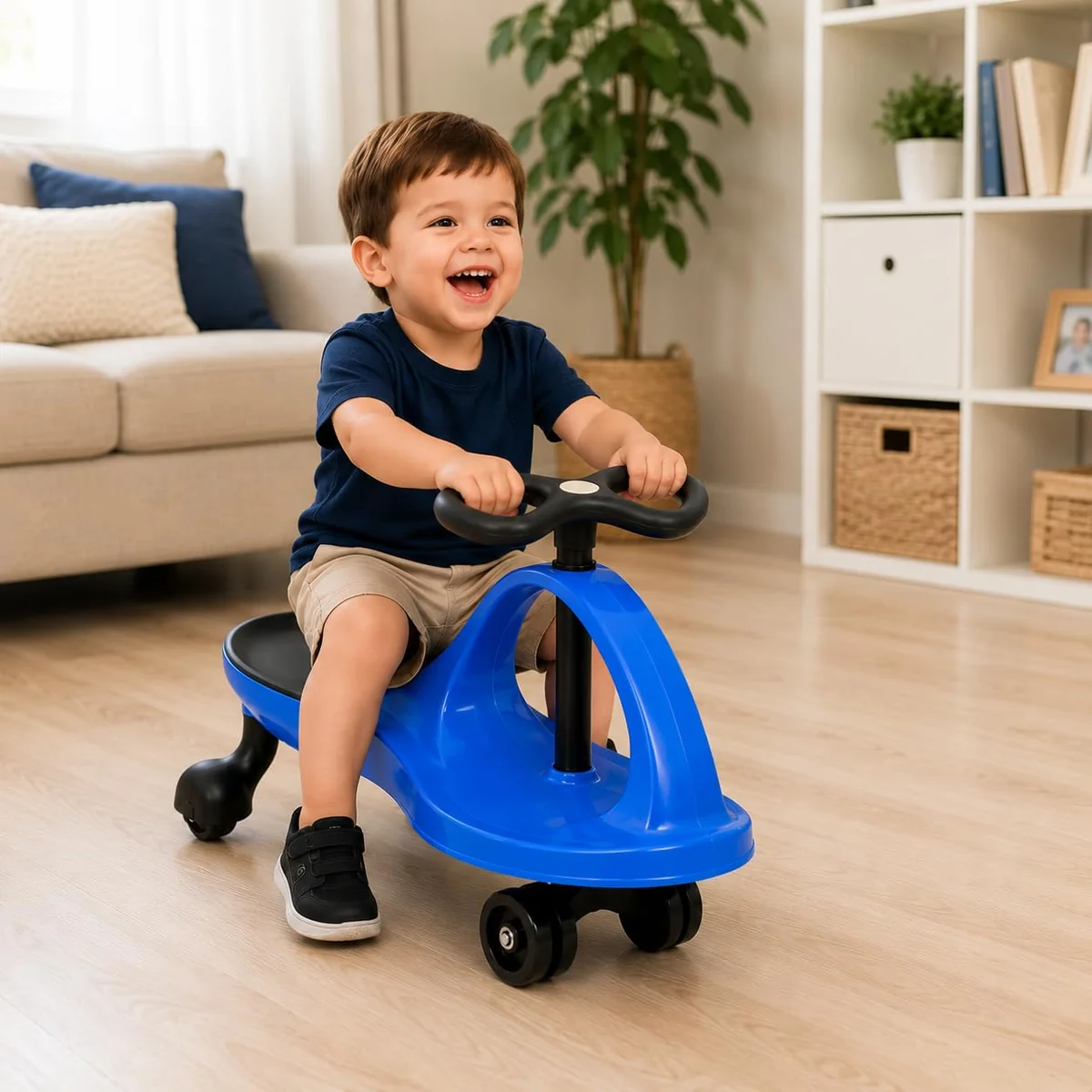 Carrinho Rolima Gira Gira Rodopio 360 Graus Infantil Criança Rodopio Triciclo Volante Menino E Menina Resistente Brinquedo Suporta até 80Kg