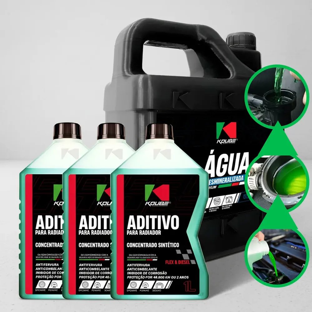 Kit Arrefecimento Fluido Radiador Concentrado Anticongelante