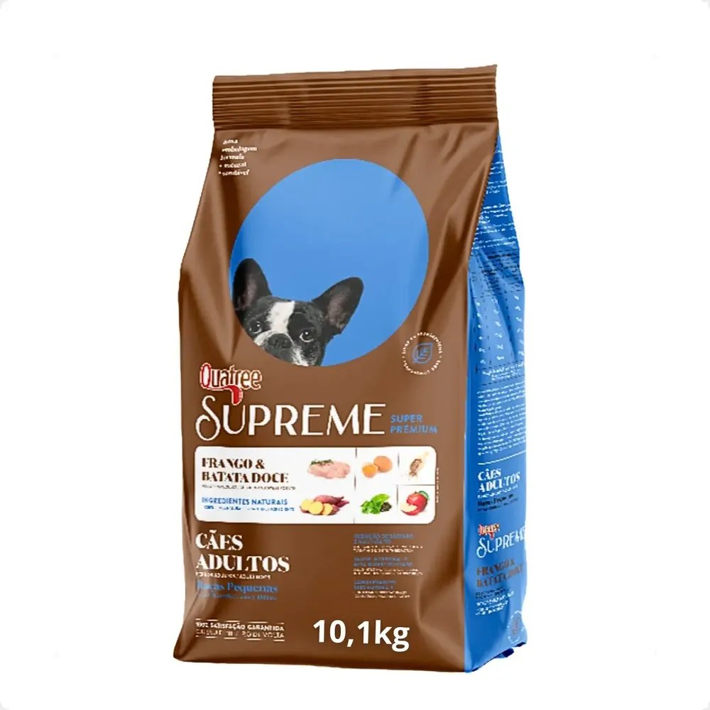 Ração Quatree Supreme Cães Adultos Raças Pequenas - 10,1kg
