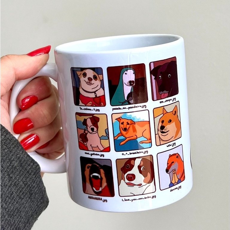 Cozinha Decoração Caneca Memes de Cachorro