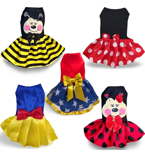 Roupa Pet Roupinha Princesa Vestido Para Cachorro Gato Luxo