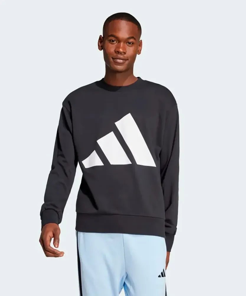 Moletom Masculino Essentials Big Logo adidas S Preto/branco Liso