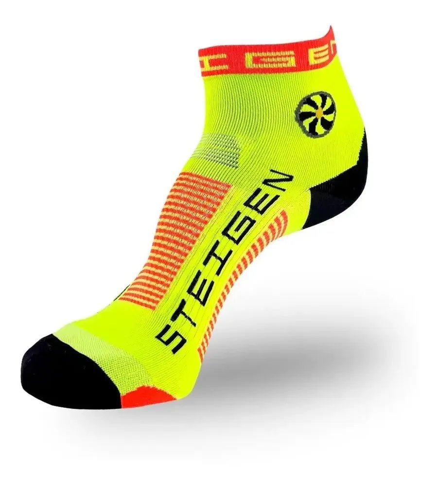 Meia Cano Baixo Steigen Fluro Yellow Amarelo Un