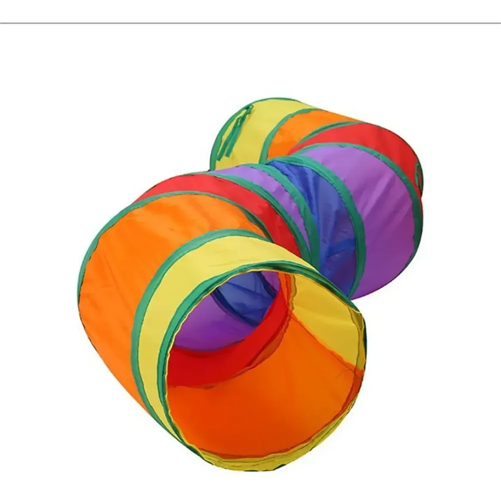 Túnel Labirinto Para Gatos Cães Interativo Cat Brinquedo Pet Cor Arco-íris S