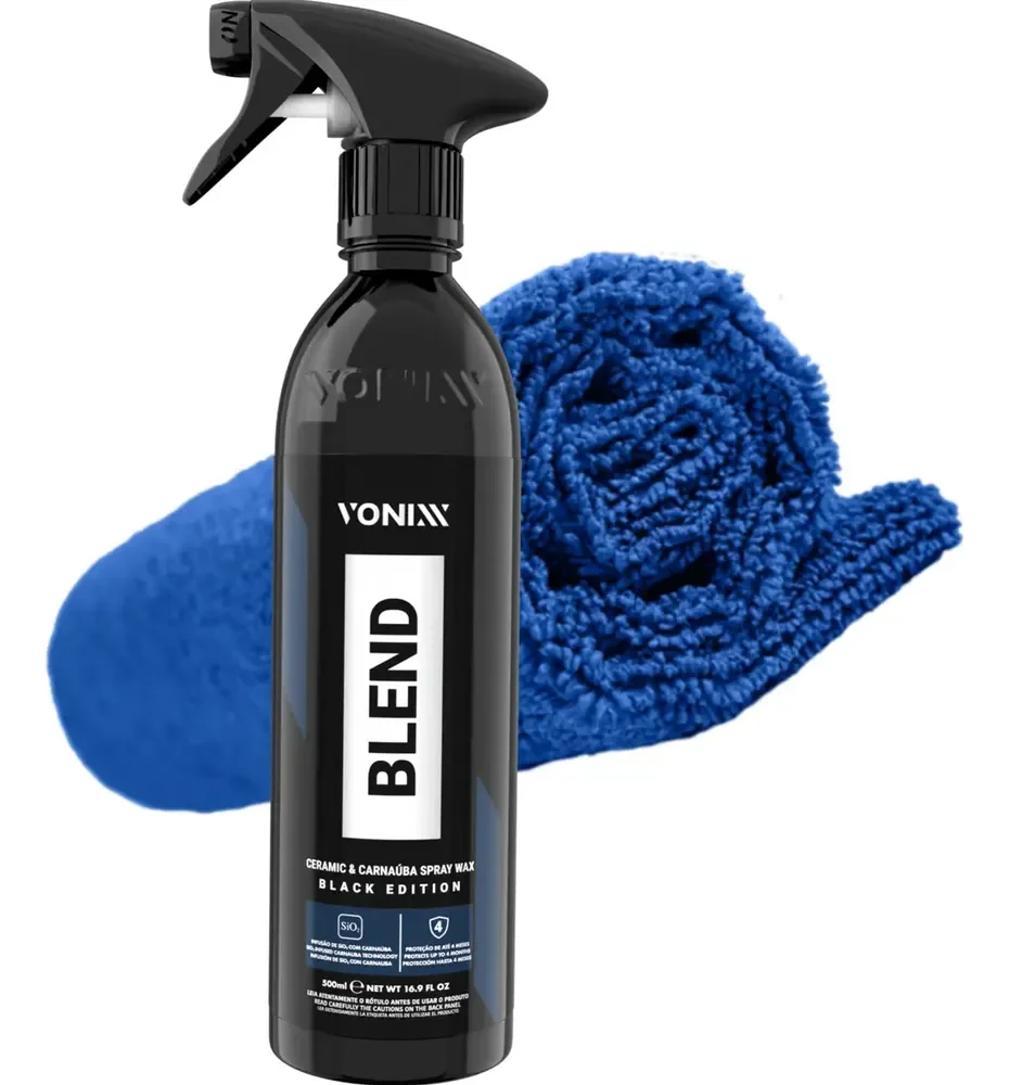 Vonixx Blend Black 500ml Proteção E Brilho + Flanela Microfibra