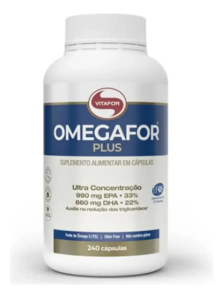 Suplemento Ômega 3 Ômegafor Plus Vitafor 240 Cápsulas Sem Sabor