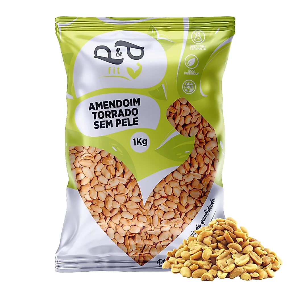 Amendoim Torrado Sem Sal 1Kg - P&P