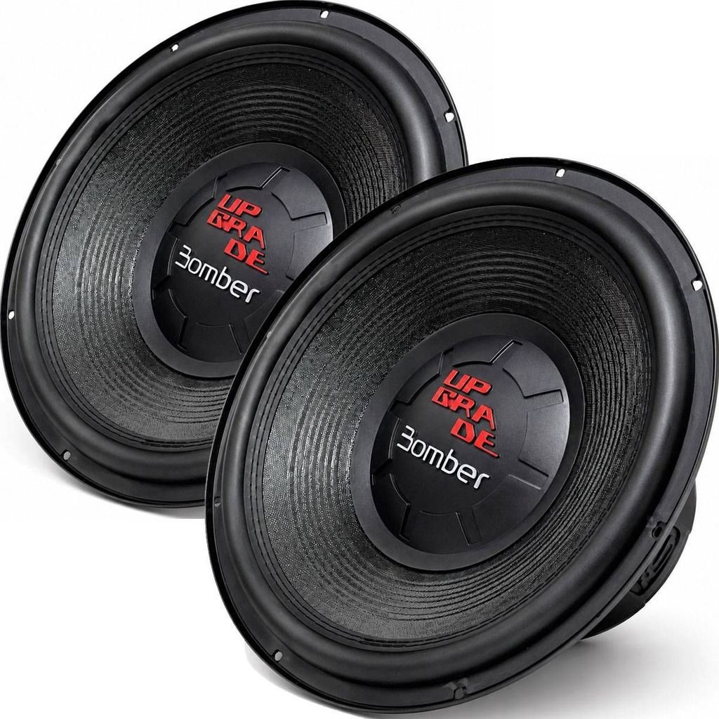 Kit 2 Subwoofer 12 Bomber Upgrade 400w RMS 4 Ohms Bobina Simples