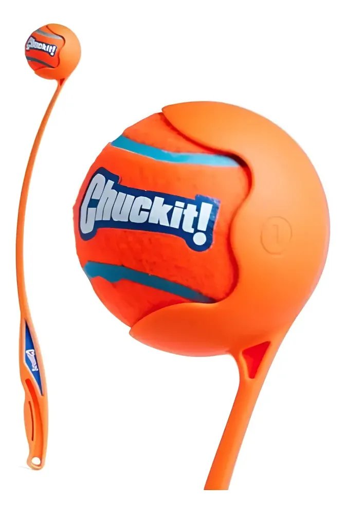 Brinquedo De Lançar Bolinhas P/ Cães Chuckit Sport 26l -66cm Azul