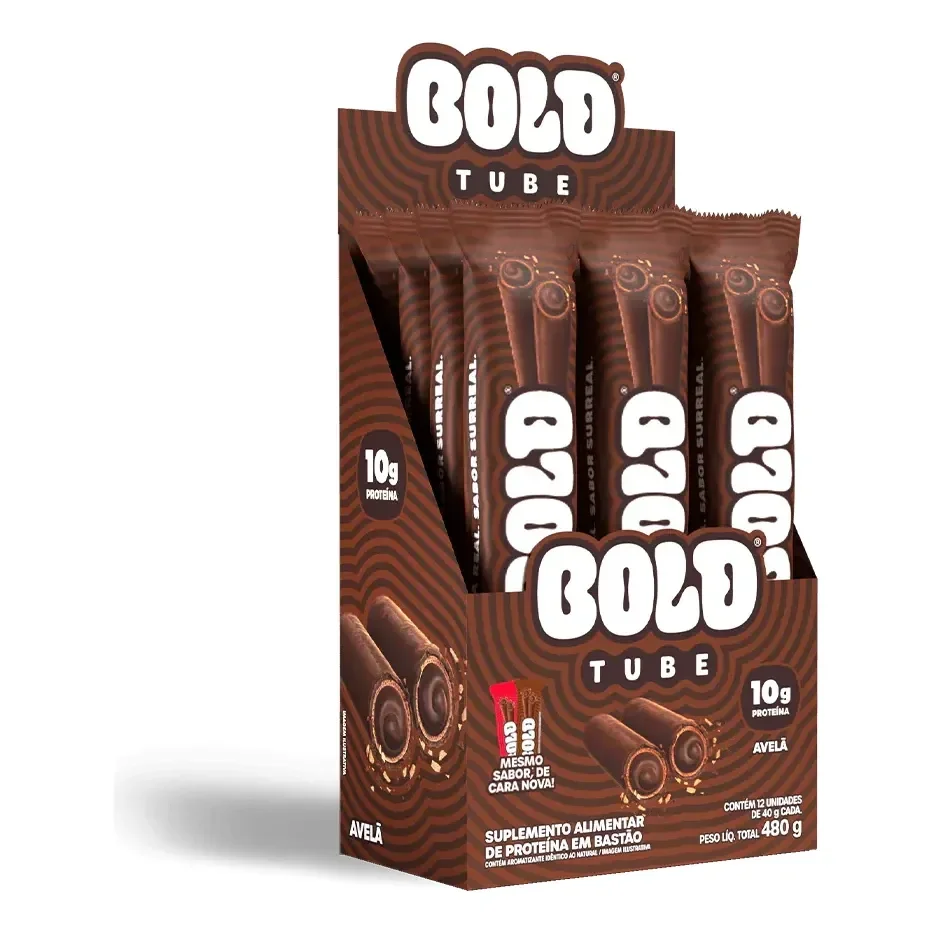 Bold Tube Proteico Sabor Avelã 10g De Proteína - 12 Un Avelã