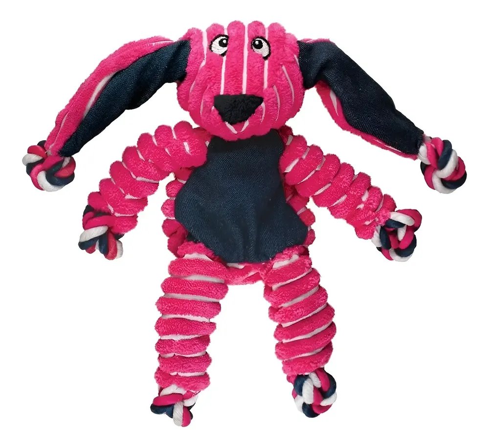 Pelucia Kong Floppy Knots Coelho Grande P/ Cães Rosa