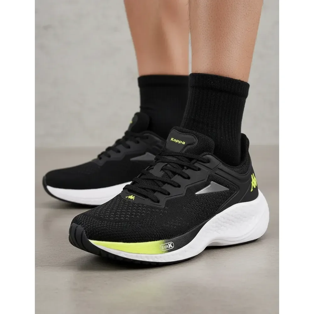 Tênis Kappa Pulse Evo Masculino Feminino Preto-amarelo Limão 37