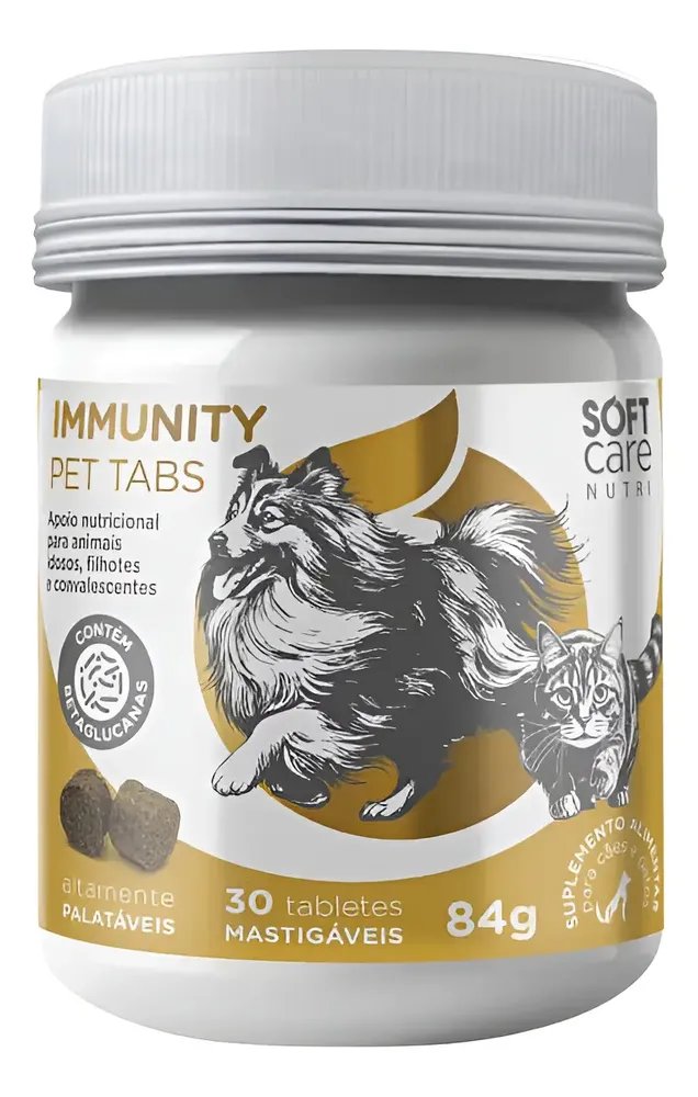 Immunity Pet Tabs Soft Care Nutri - 30 Tabletes Mastigáveis