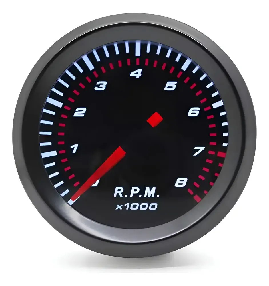 Tacômetro Conta-giros Dragon Automotivo 52mm 8000rpm 12v Preto