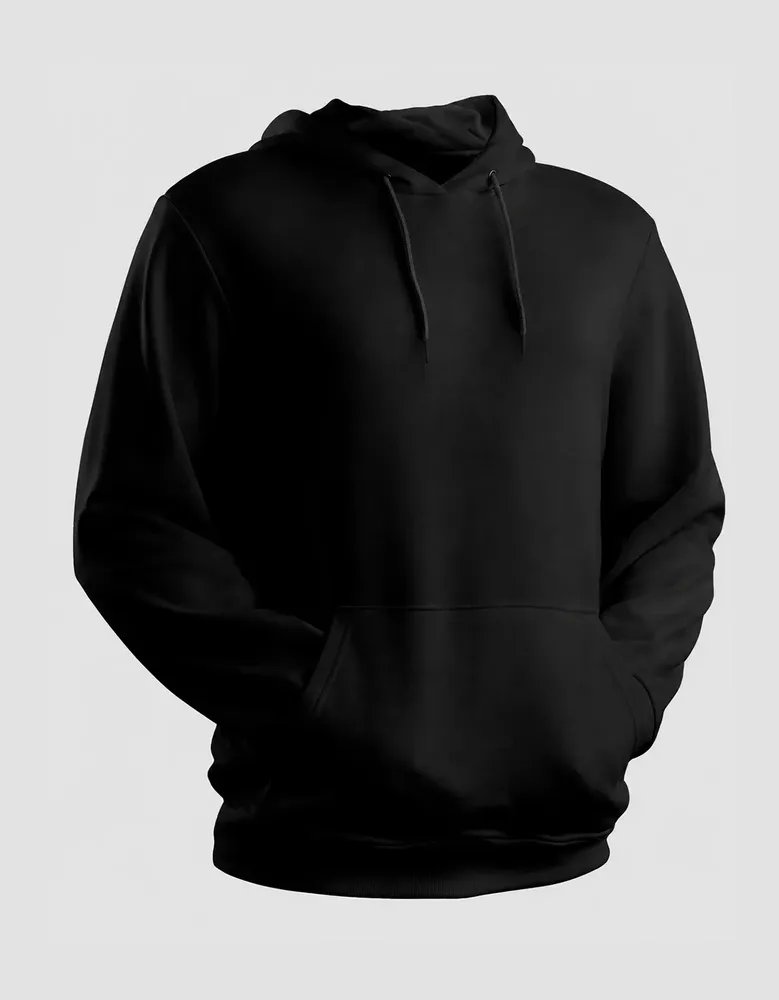 Blusa Moletom Canguru Liso Básico Premium Várias Cores M Preto