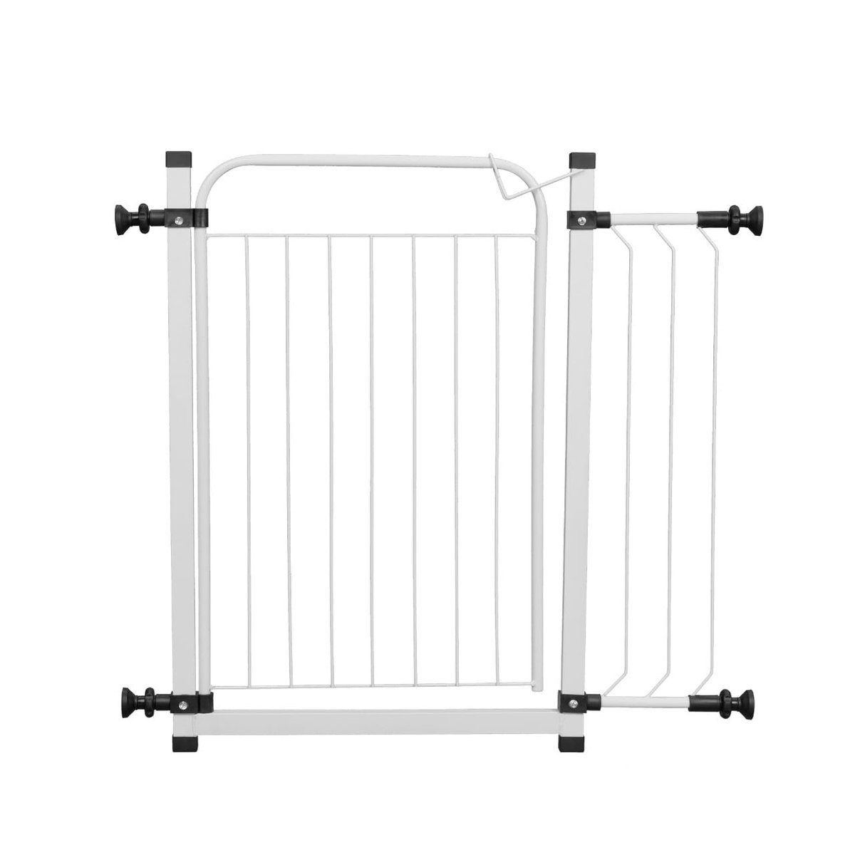 Portão Grade Proteção 69 à 74cm Criança Bebe Cão + Extensor 10cm Branco