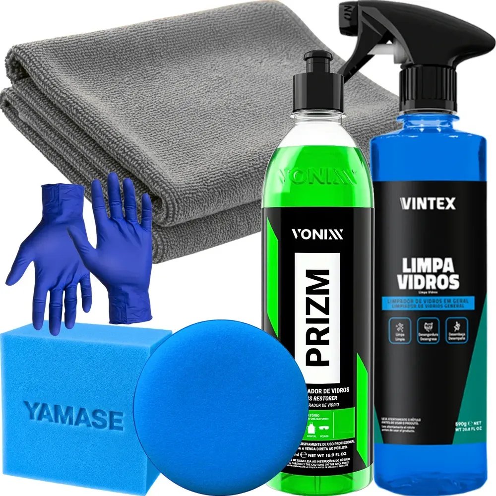 Removedor Chuva Acida Restaurador Limpa Vidros Vonixx Luvas